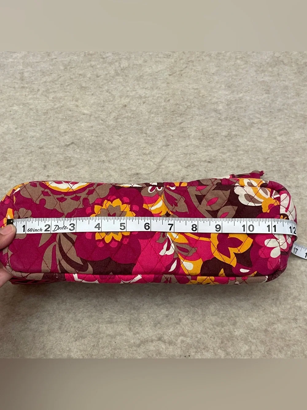 Vera Bradley Retired Gabby in Carnaby Top Handle Zip Quilted Floral Pink Purse